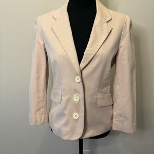 Juicy Couture Vintage 2000s Womens Pink White Striped Blazer Jacket